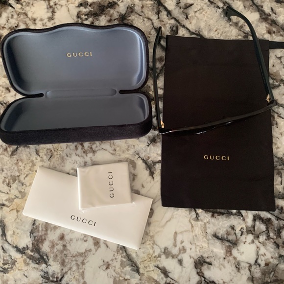 New GUCCI Havana Aviator Tortoise Sunglasses, Green & Red, Full Inclusion - Picture 15 of 16